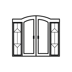 black window with white window