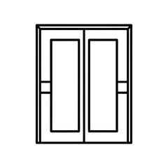 vector illustration of an open window