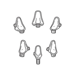 laryngeal mask airway medical device line art vector