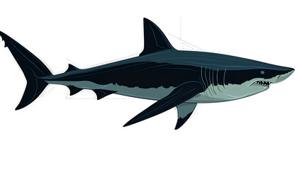 Fototapeta premium High-Quality Shark Vector Illustrations for Marine-Themed Designs
