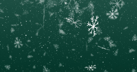 Snowfall Animation - Realistic Winter Snowflakes Falling Video | Beautiful Snowy Weather for Holiday, Christmas, and Winter Scene Stock Footage | Snowy Landscape, Calm Snowfall Background 4K.