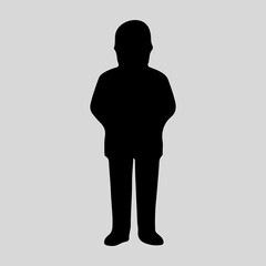 Silhouette of a Person Simple Black Human Figure Illustration
