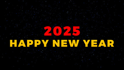 Happy New Year 2025 Countdown with Bokeh Background, Sparkles & Fireworks - Festive Celebration, Countdown Timer, New Year's Eve Party, 2025 Countdown Animation, Holiday Bokeh Lights 4K.