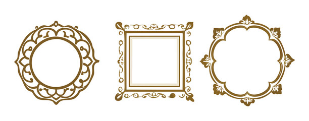 Set ornamental decorative frames Vintage