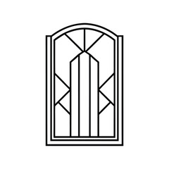 vector illustration of an old window
