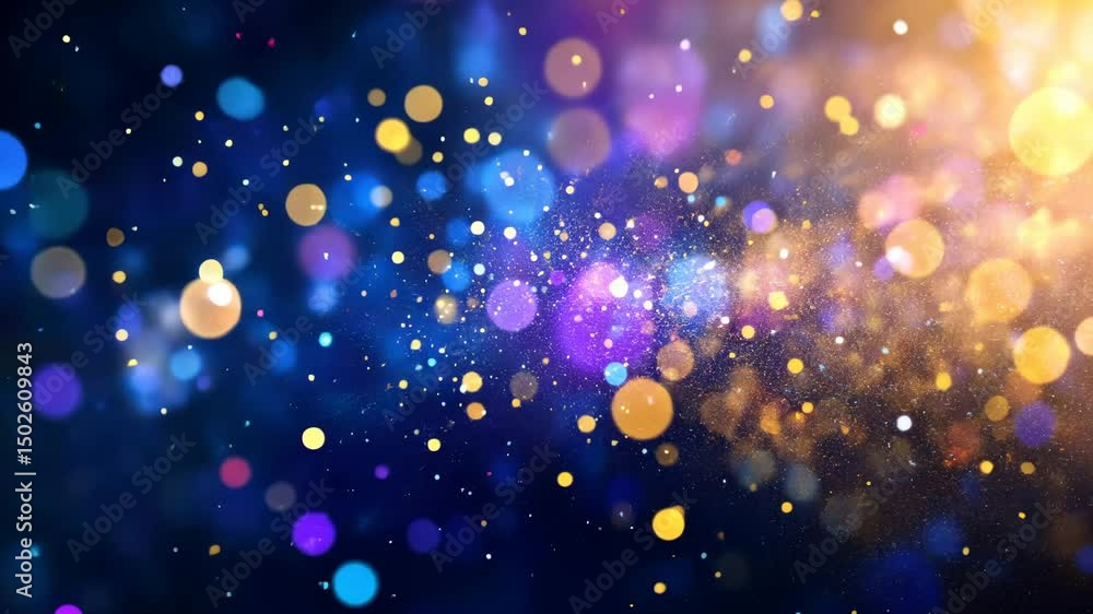 Sticker festive bokeh abstract: sparkling bokeh lights twinkle and dance against a vibrant and rich backdrop