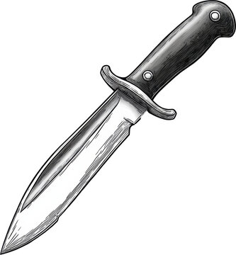 black and silver knife drawing clip art preview