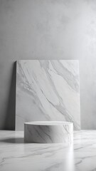 Marble Floor Grey Background Backdrop Bg Platform Table Podium Studio Gray Room Abstract Wall 3d Texture Kitchen Loft Template Mockup Light Shadow Empty Scene Product Minimal Gradient Cement Overlay.