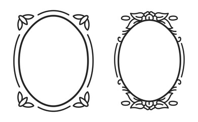 Set ornamental decorative frames Vintage