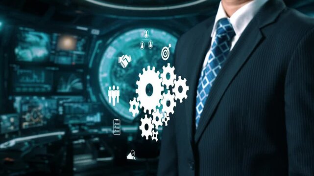 Business person fosters teamwork and collaboration, enhancing team function and productivity. Elevating teamwork through strategic collaboration and shared goals. UUID