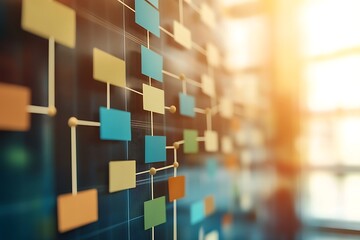 Visualizing a Business Process Flow Chart with Sticky Notes to Optimize Supply Negotiation Strategies