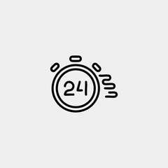 Stopwatch icon logo flat vector design