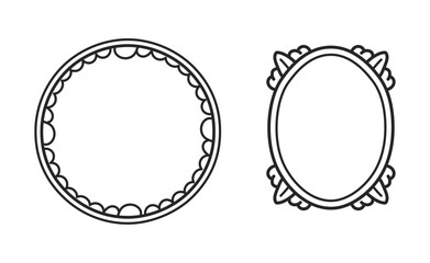 Set ornamental decorative frames Vintage