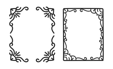 Set ornamental decorative frames Vintage