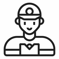 Local Delivery Service outline icon on white background
