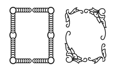 Set ornamental decorative frames Vintage