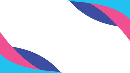 Abstract Background With Pink, Blue And Teal Curved Shapes