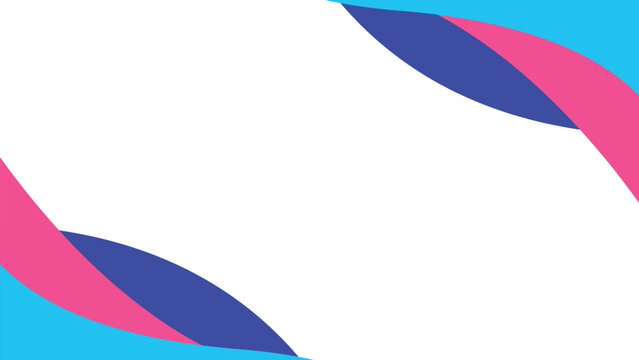 Abstract Background With Pink, Blue And Teal Curved Shapes