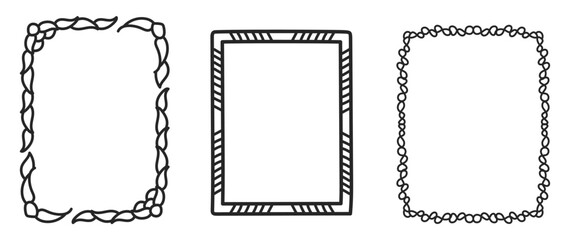 Set ornamental decorative frames Vintage