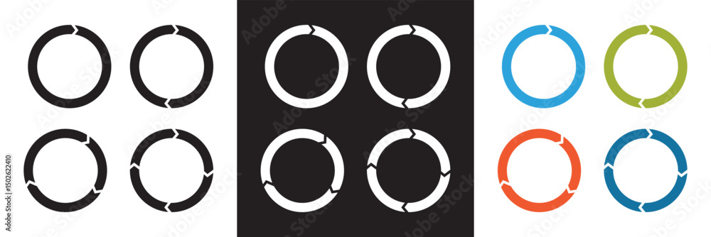 Poster circle arrows icon . reload sign, repeat icon, rotate arrow icon. vector for websites, mobile interf