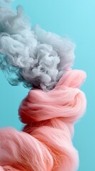 Dreamy Pastel Ink Swirls Abstract Background