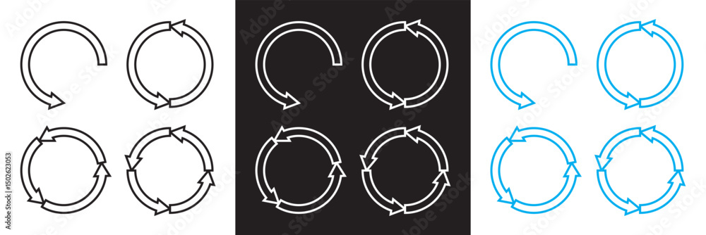 Poster circle arrows icon . reload sign, repeat icon, rotate arrow icon. vector for websites, mobile interf