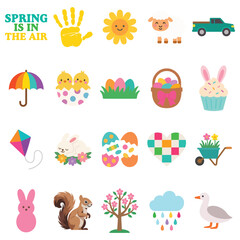 bundle of  Easter Illustration, Happy Easter Day Clipart, Easter Festival Cultural Holiday Design Sublimation
