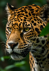 Obraz premium Close-up of a jaguar's head