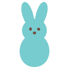 Obraz premium Easter Marshmallow Bunny Illustration, Happy Easter Day Clipart, Easter Festival Cultural Holiday Design Sublimation 