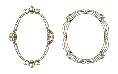 Set ornamental decorative frames Vintage