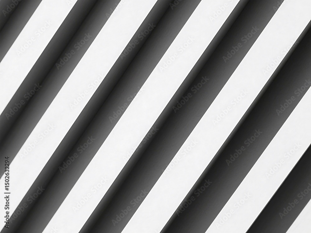 Poster abstract diagonal lines creating a pattern of contrasting light and shadow in black and white
