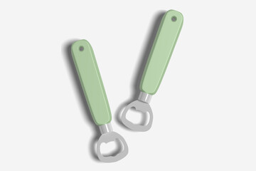 Opener Bottle Mockup on White Background