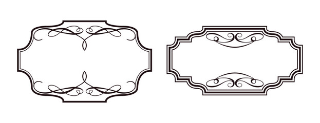 Set ornamental decorative frames Vintage