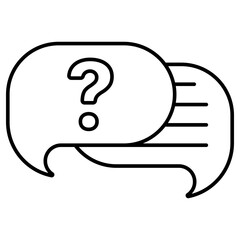 FAQ icon with a question mark for knowledge base pages, support center, help documentation, and onboarding content