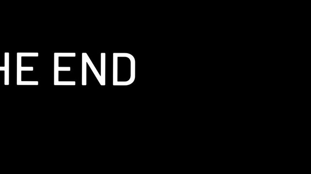 Text on a black background stating 'THE END', suggesting a conclusion or finale