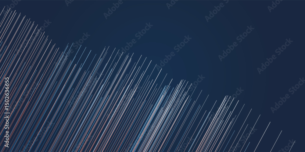 Poster a sleek dark blue abstract background with wave lines and smooth gradients. the dynamic design and s