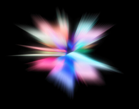 Colorful illustration of a shooting star with radiant energy effect