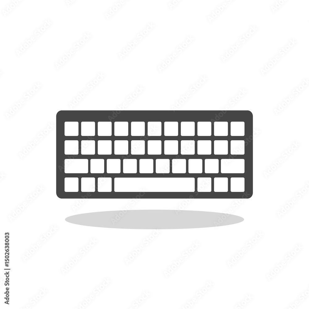 Fototapete simple keyboard icon with shadow