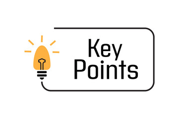 key points text on white background	