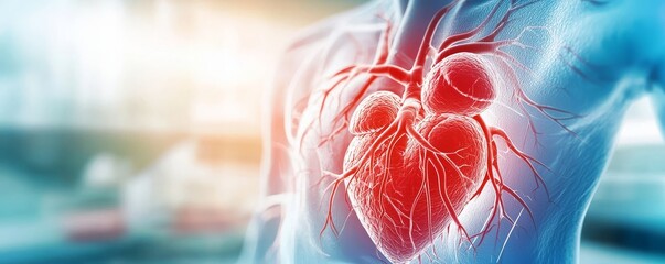 Flat design illustration depicting the progression of clogged arteries.