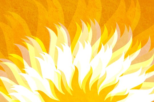 Abstract fiery background illustration with vibrant yellow tones
