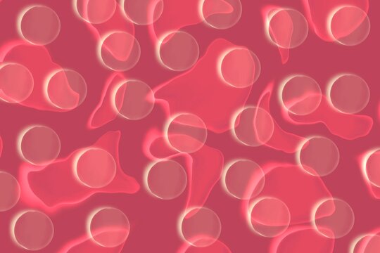 Abstract red background with soft glowing circles
