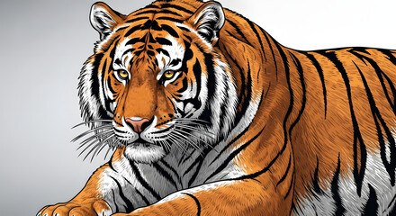Tiger vector art design