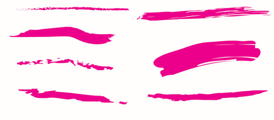 set of watercolor lines paintbrush set ink design 