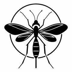 Black and white vector illustration of a floral spring plant silhouette