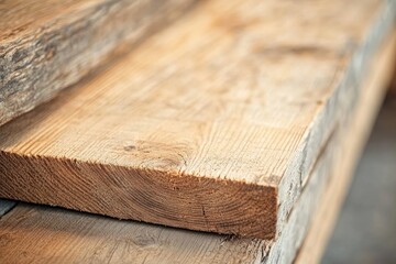 Stacked wooden planks, light brown tones, natural wood grain