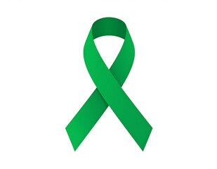 Green Ribbon Awareness Symbol Support, Hope, and Charity