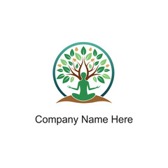Obraz premium yoga tree logo