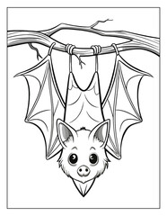 bat coloring book for kids