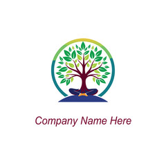 Obraz premium yoga tree logo